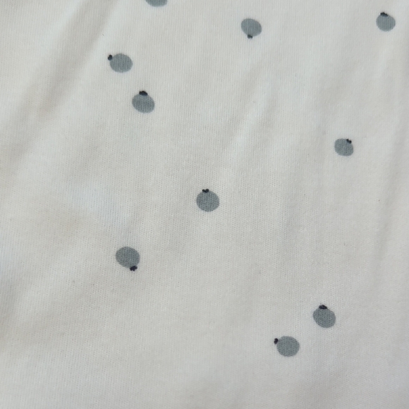 Quincy Mae Long Sleeve Shirt - Cream with Gray Fruit Print - Picture 4 of 4